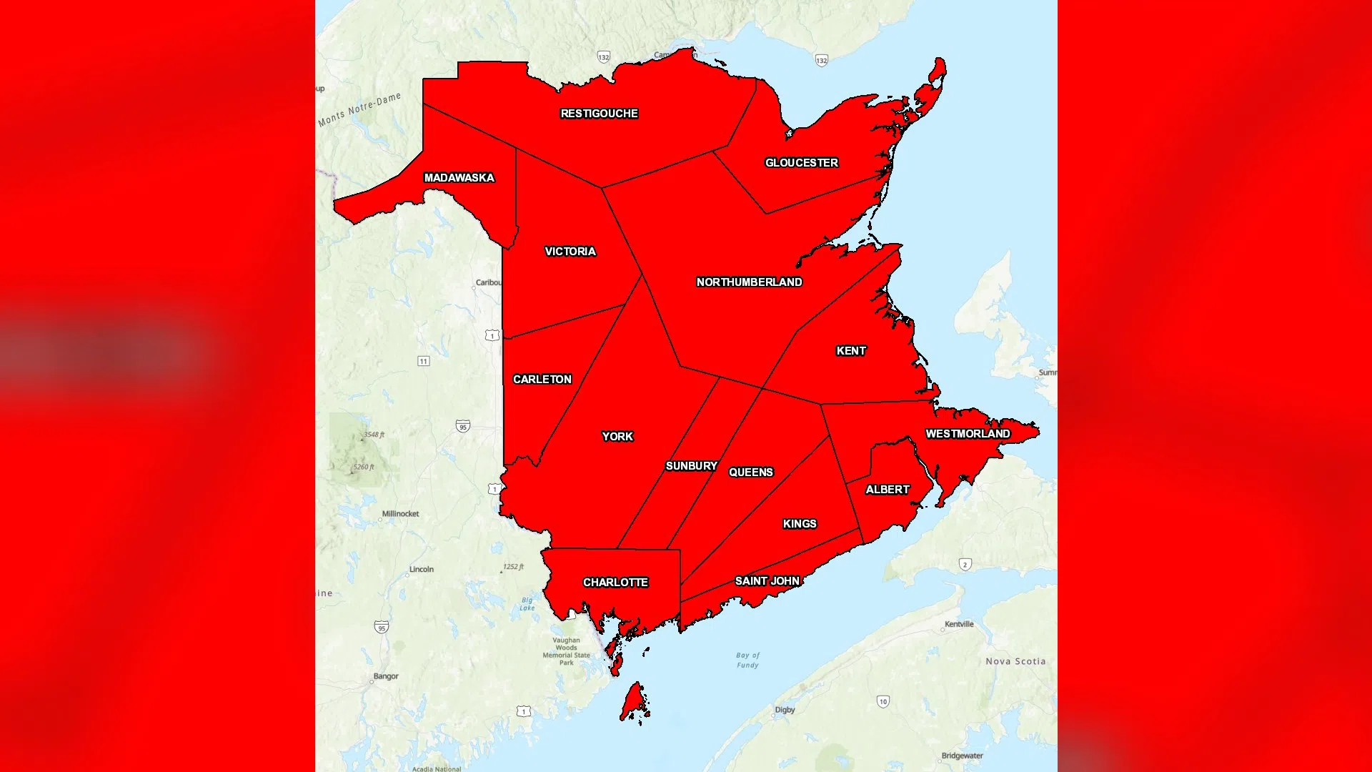 Forest fire ban for all of N.B.