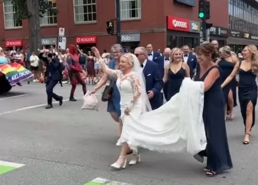 'Exhilarating': Wedding party joins Halifax Pride Parade en route to venue