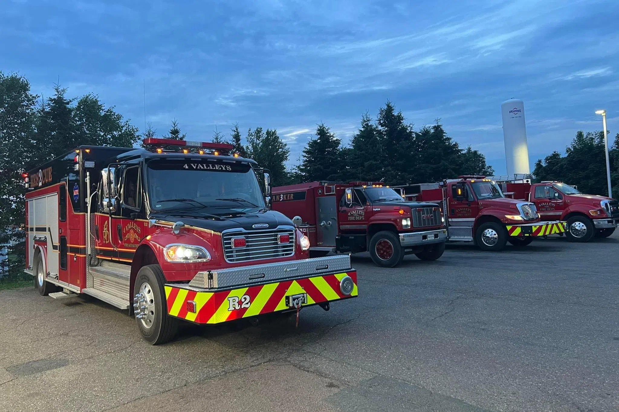 Home lost, two men in hospital after fire in North Grant
