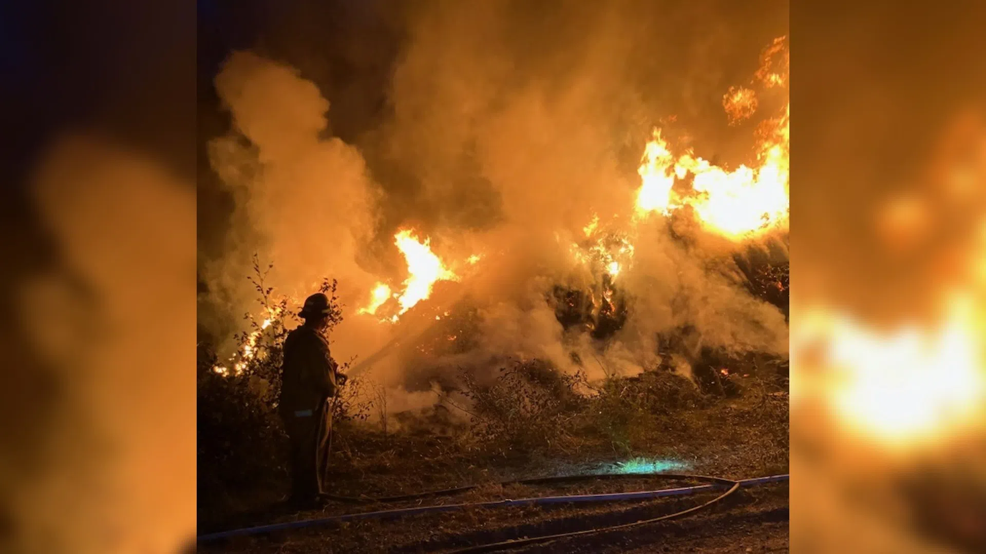 Fire at Prince of Wales gravel pit spreads into woods