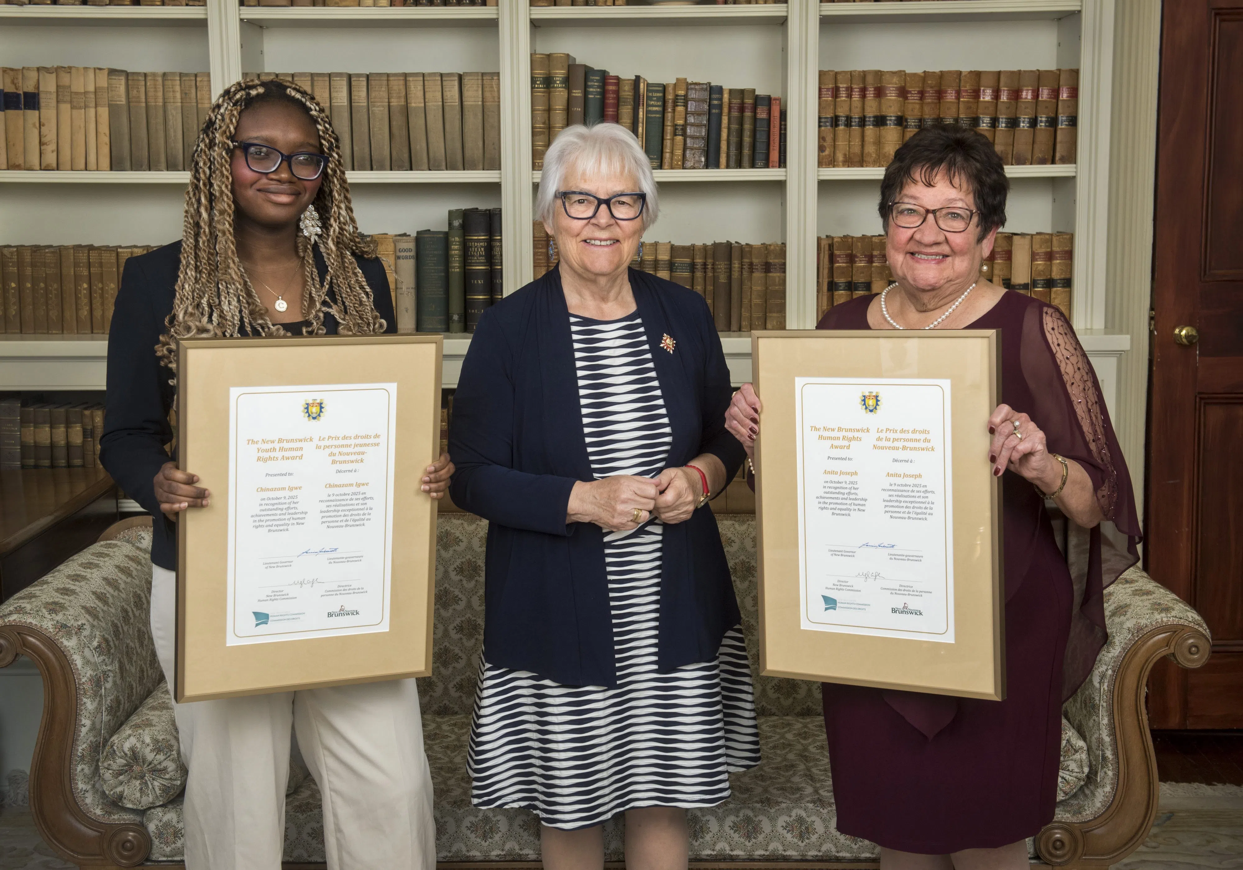 Human rights champions honoured in Fredericton