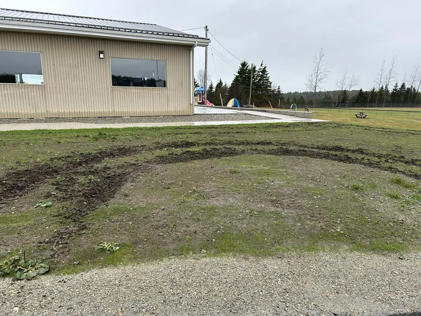 Lawn at Hebron Recreation Complex vandalised