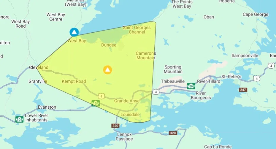 Update: Nearly 900 without power near Port Hawkesbury