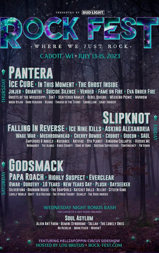 2023 RockFest Line-Up