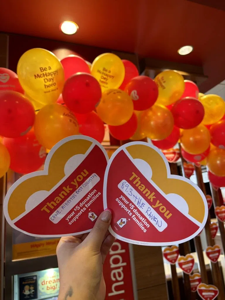 McHappy Day Hearts signed by CFWE and 89.3 The Raven