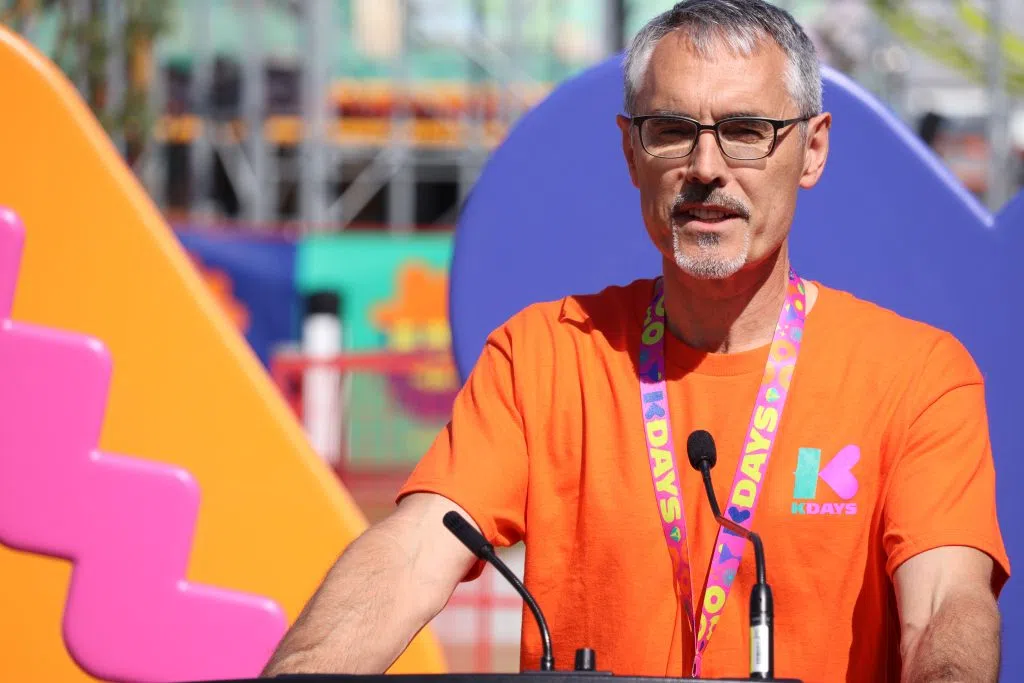 Arlindo Gomes, Vice President of Business Development and Venues at Explore Edmonton speaking at a media conference at K – Days (Photo Credits – Daniel Barker-Tremblay)