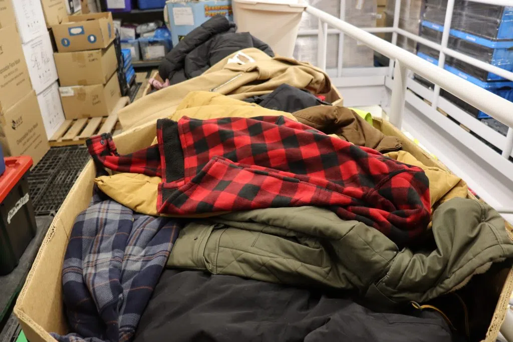 Warm clothing for the houseless community in St. Albert (Photo Credits – Daniel Barker-Tremblay)