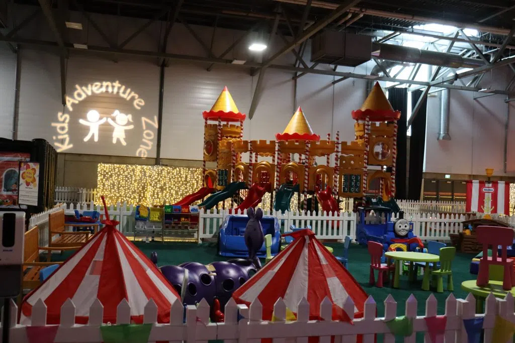 Children and toddler area inside the GLOW YEG Christmas Carnival (Photo Credits – Daniel Barker-Tremblay)