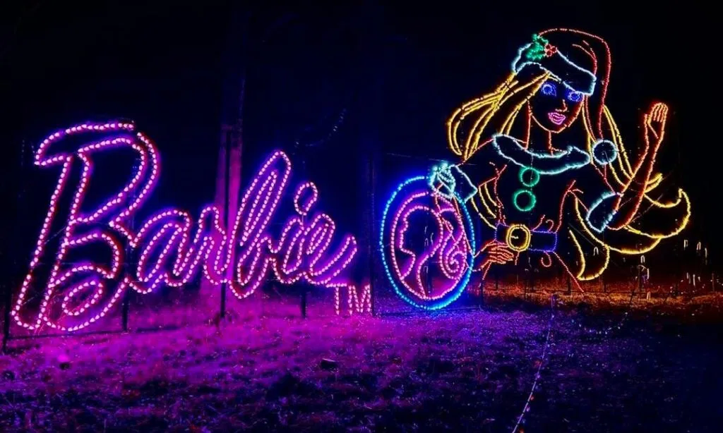 Barbie Light Display in the Magic of Lights Drive-Thru