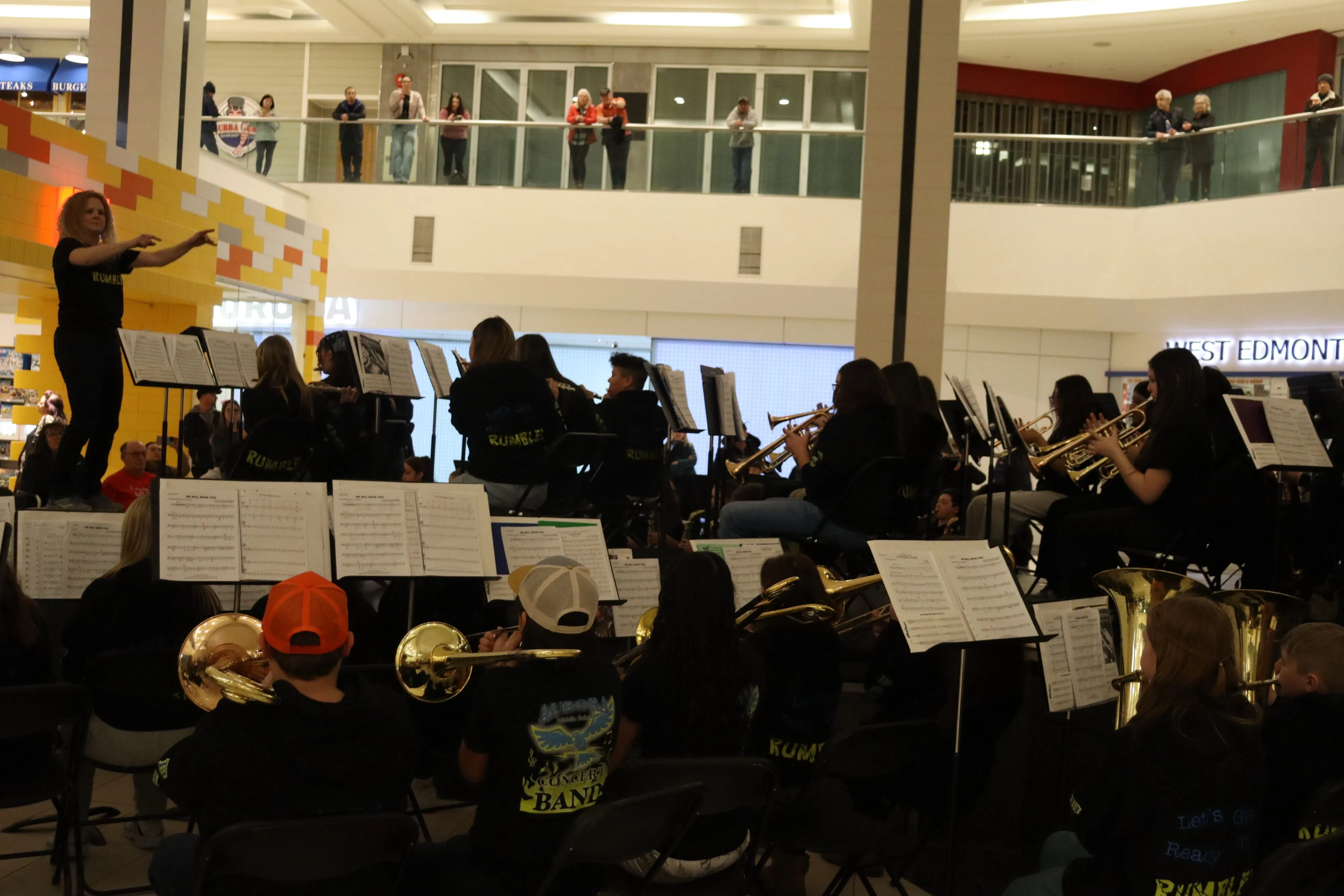 Aurora Middle School Band from Lac La Biche performing in WEM (Photo Credits - Daniel Barker-Tremblay)