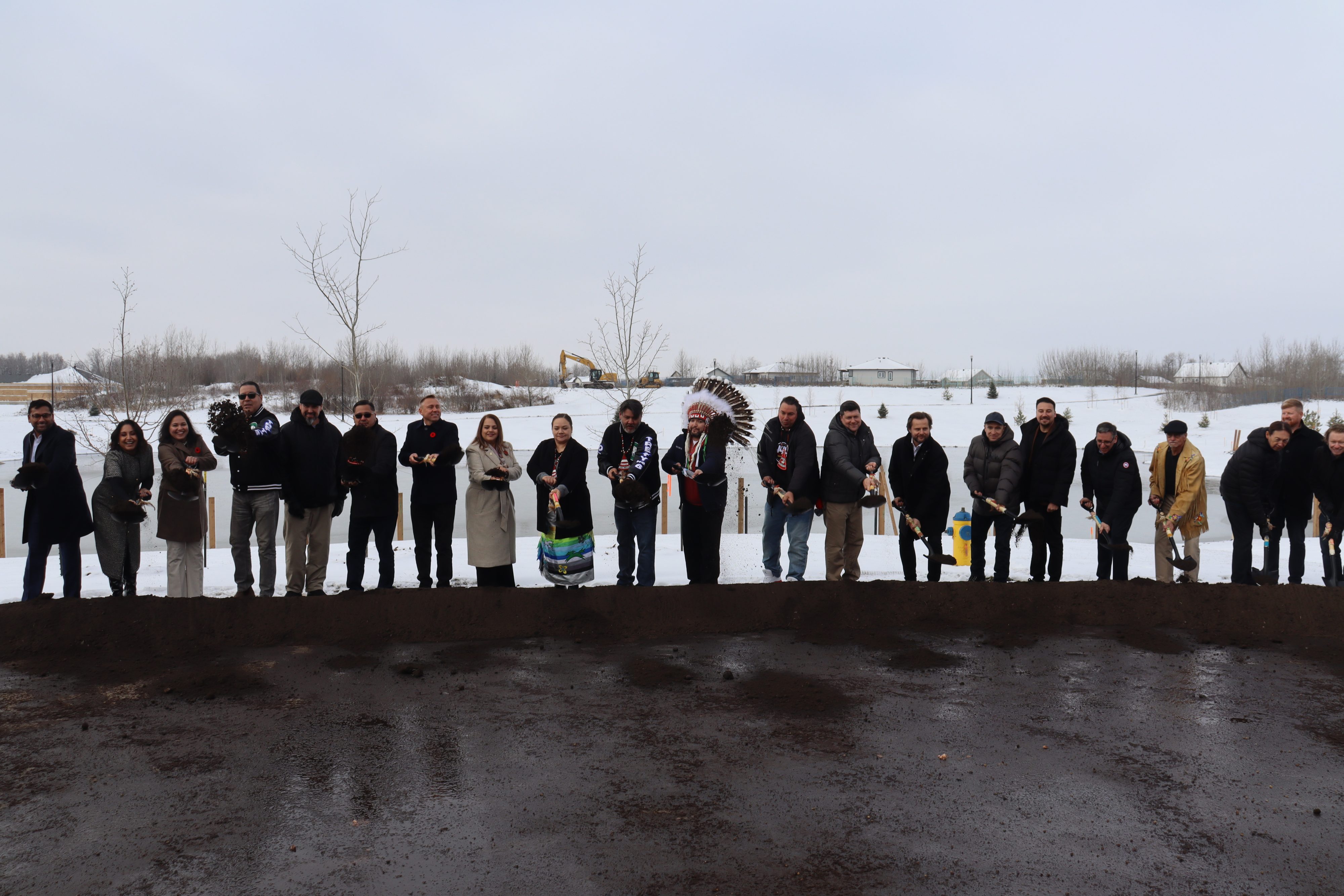 Groundbreaking Ceremony of 166 new homes being developed in Enoch Cree Nation (Photo Credits - Daniel Barker-Tremblay)