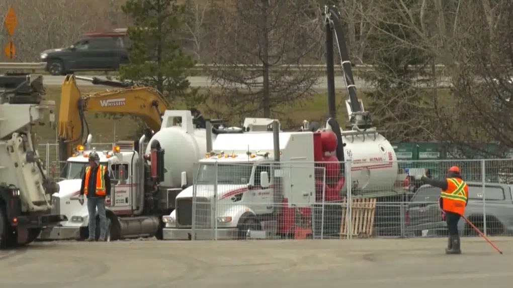 Water pipe site in Cochrane
