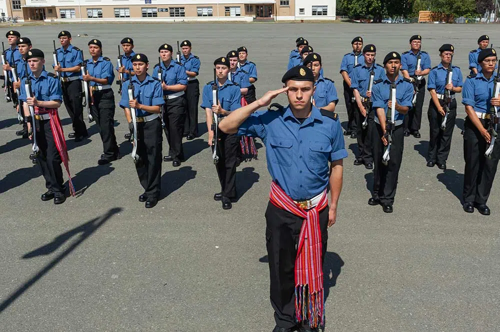 Bold Eagle program participants in a parade formation (Photo Credits – Canadian Armed Forces)