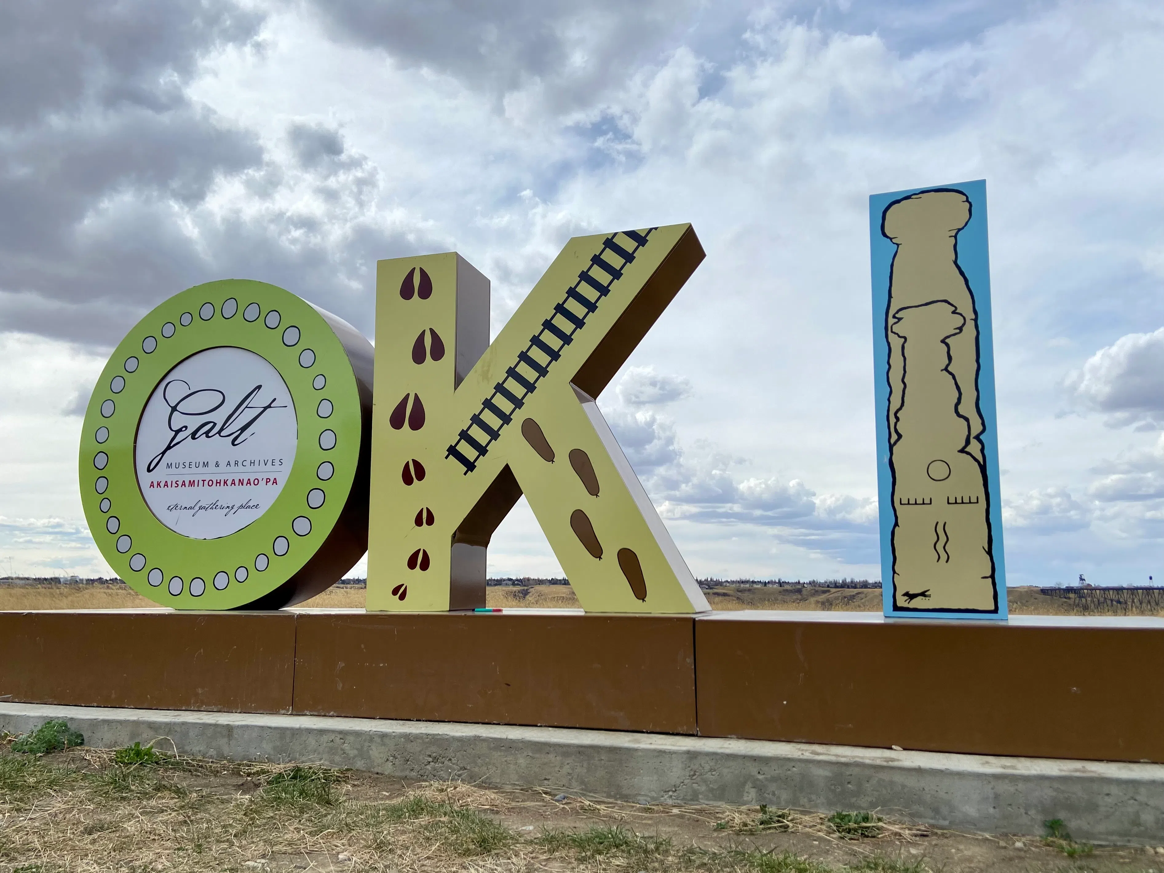 Oki sign at the Galt Museum in Lethbridge. Photo by William L. Baliko