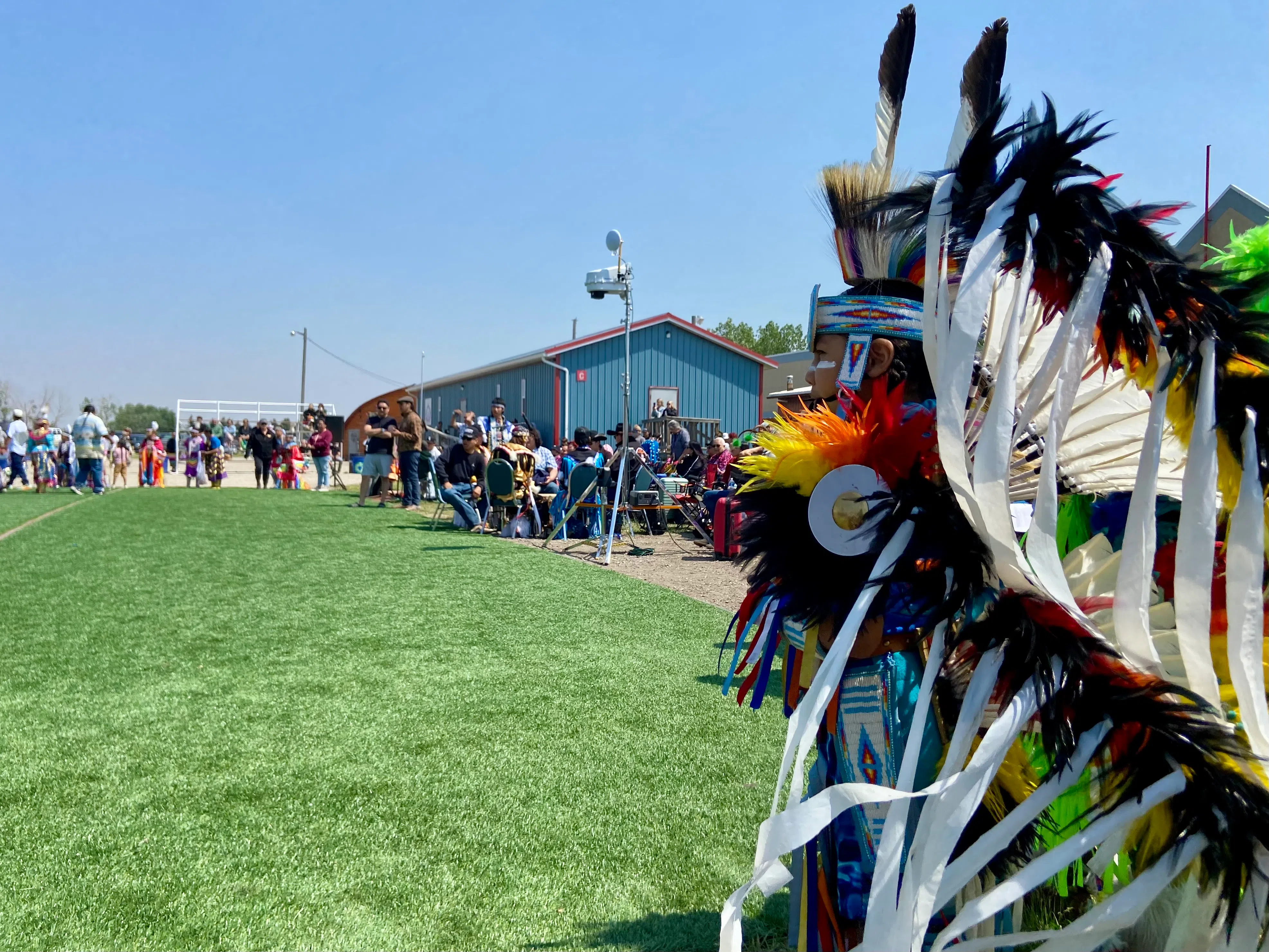 Youth dancer at the Lead By Example Powwow, photo by William L Baliko
