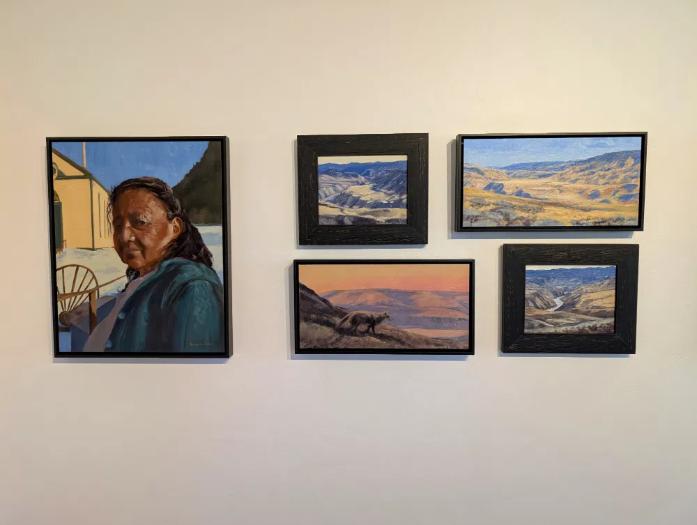 Oil paintings on display