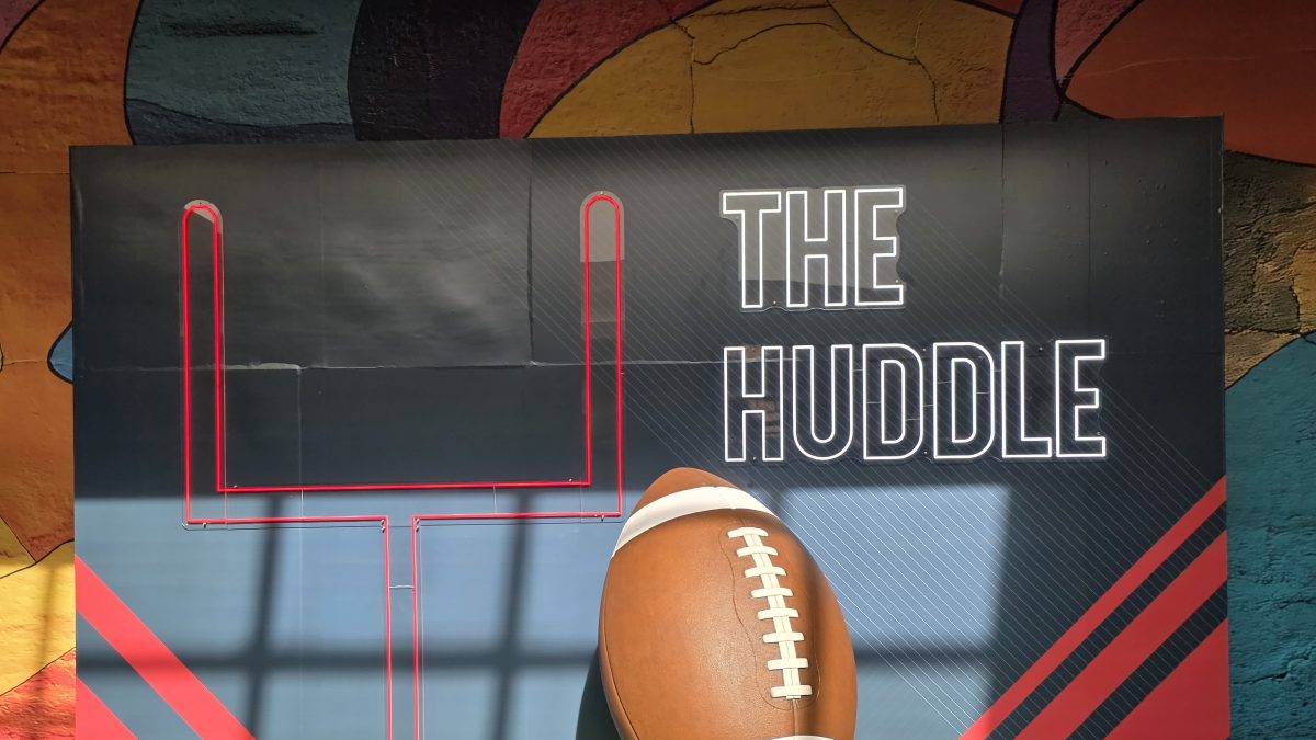 The Huddle interactive football experience at CF Market Mall