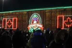 Many gathered outside for the CP Holiday Train (Photo Credits - Daniel Barker-Tremblay)