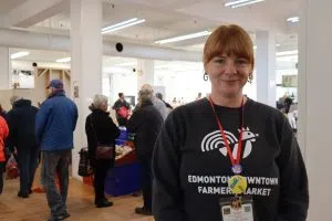 Elaine Doucette, marketing manager at the Edmonton Downtown Farmers Market (Photo Credits - Daniel Barker-Tremblay)