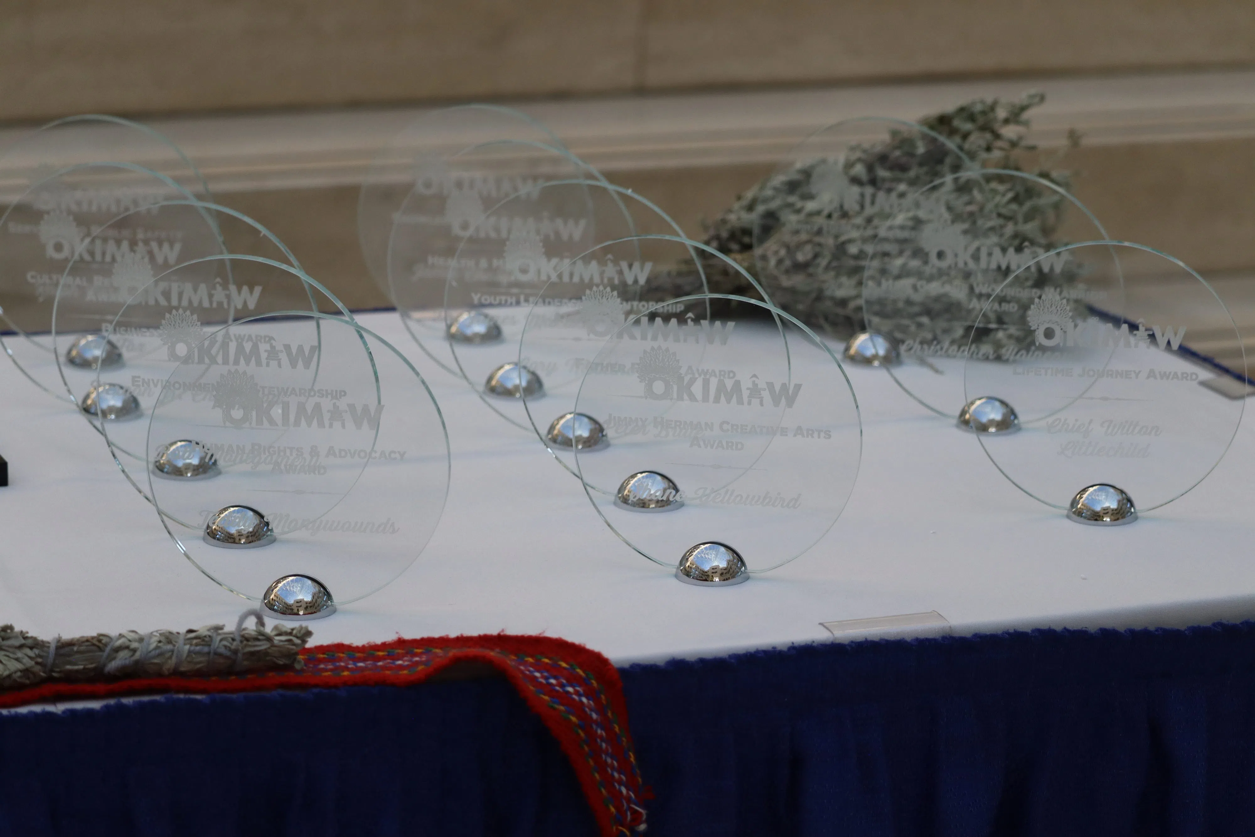 Okimaw Awards on display in Edmonton (Photo Credits - Daniel Barker-Tremblay)