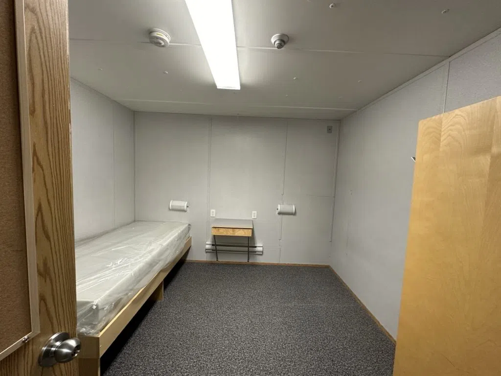 One of the newly built Transitional Housing rooms inside the Transitional Housing Facility in Lac La Biche (Photo Credits - Daniel Barker-Tremblay)