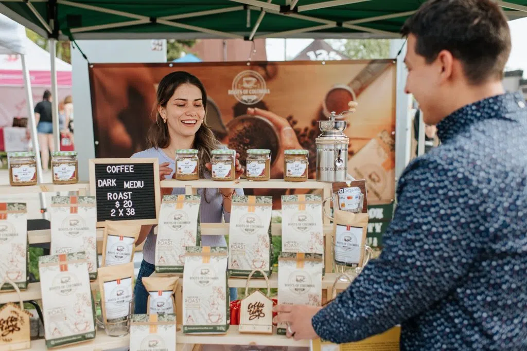 Vendor selling her product at the Edmonton's Grandest Market (Photo Submitted)