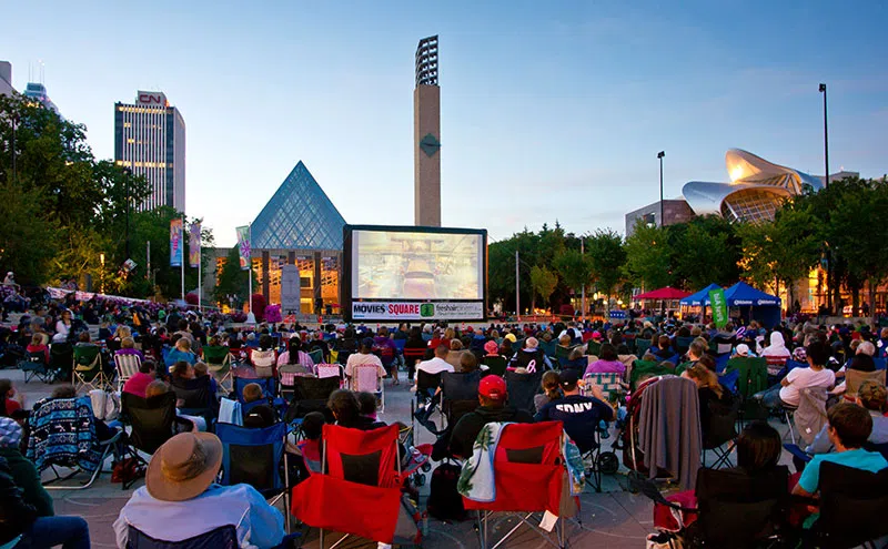 Movies on the Square in Churchill Square in Edmonton (Photo Submitted)