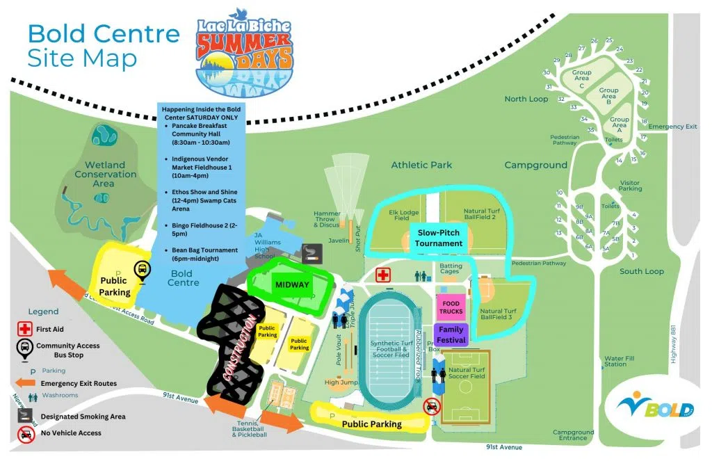 Lac La Biche Summer Days Map at the Bold Centre (Photo Credits - Lac La Biche Summer Days)
