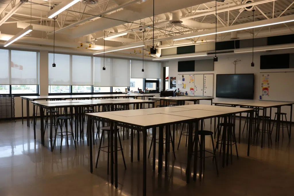 One of the new classrooms inside the Elder Dr Francis Whiskeyjack High School (Photo Credits - Daniel Barker-Tremblay)