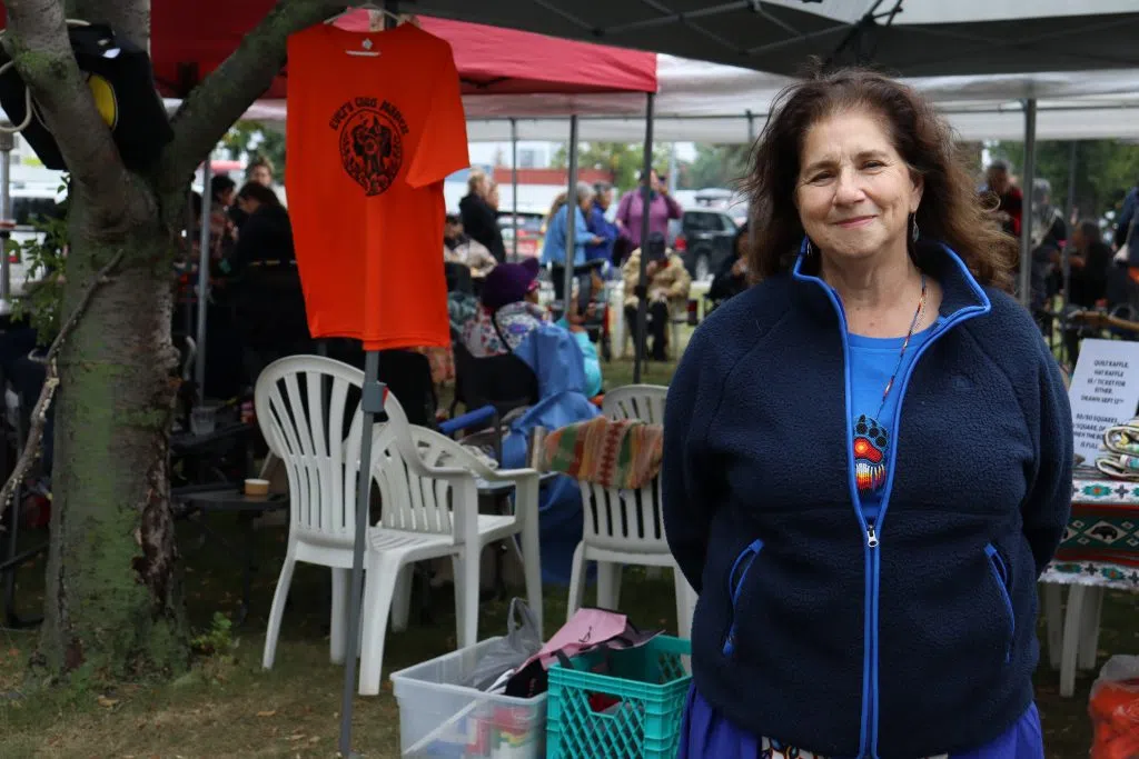 Deborah Rose, executive director of the Edmonton Aboriginal Seniors Centre all smiles at the Cultural Day event (Photo Credits - Daniel Barker-Tremblay)