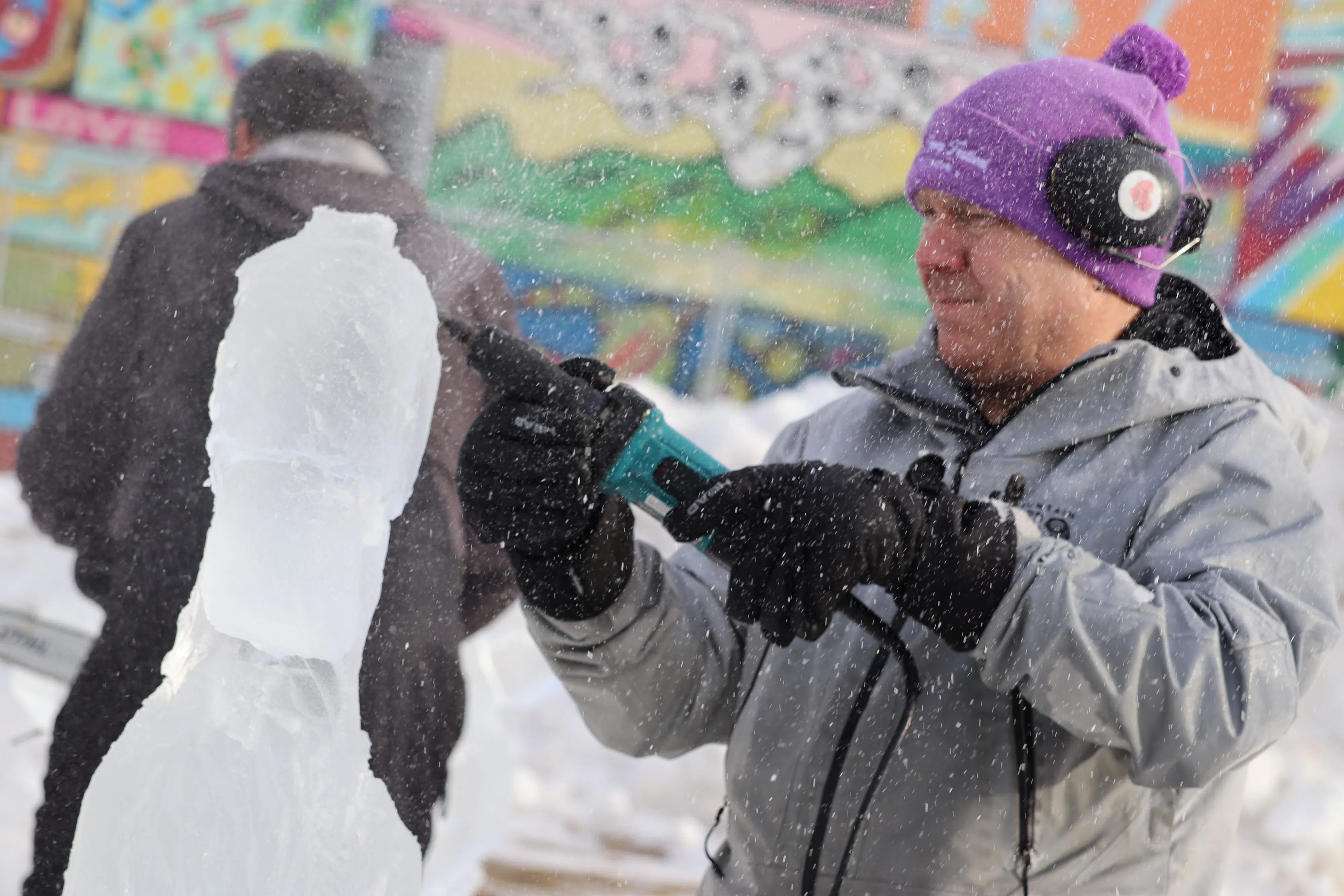 Ice sculptures are just one of many artist showcases at this year's festival