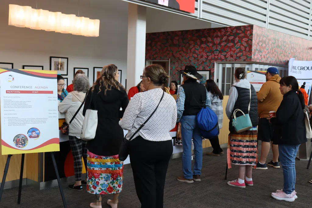 Attendees signing up at the 2025 ICWC registration inside the Edmonton Expo Centre (Photo Credits - Tristan Mathers)