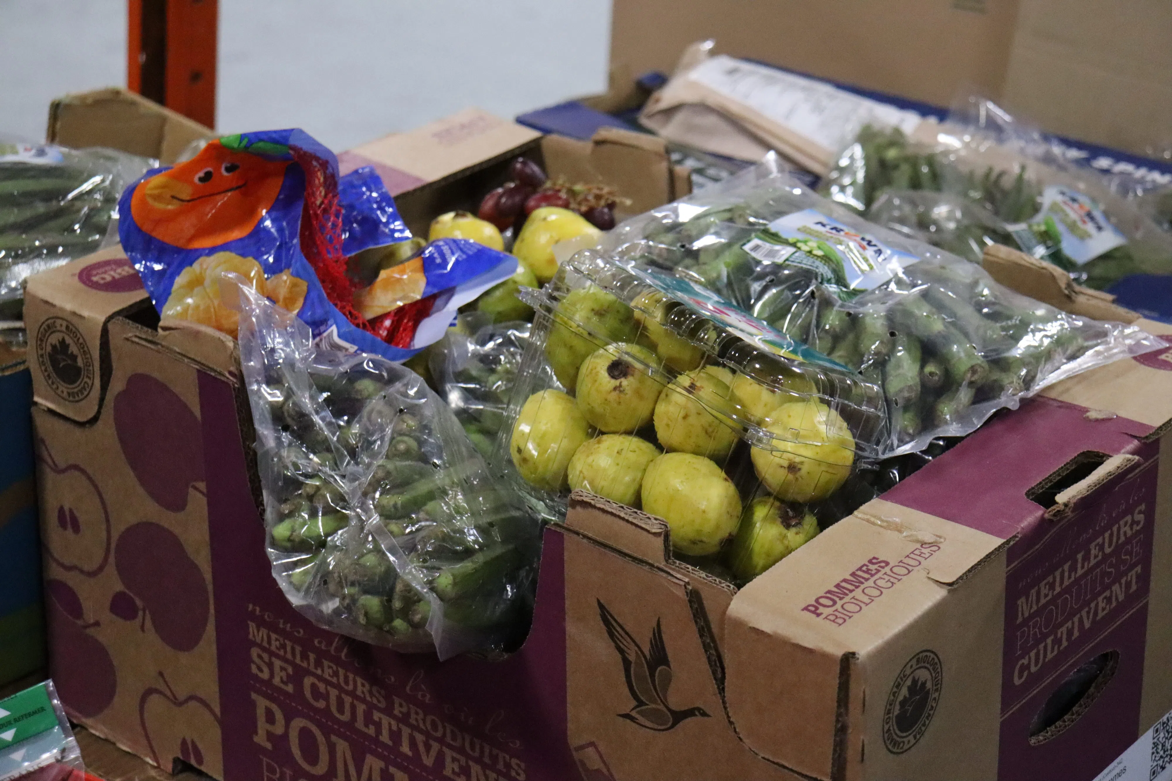 A food hamper is prepared (Photo Credits- Daniel Barker-Tremblay)