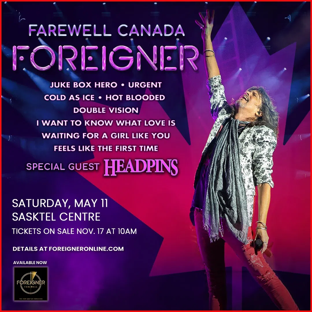Foreigner Farewell Canadian Tour 93.3 Beach Radio