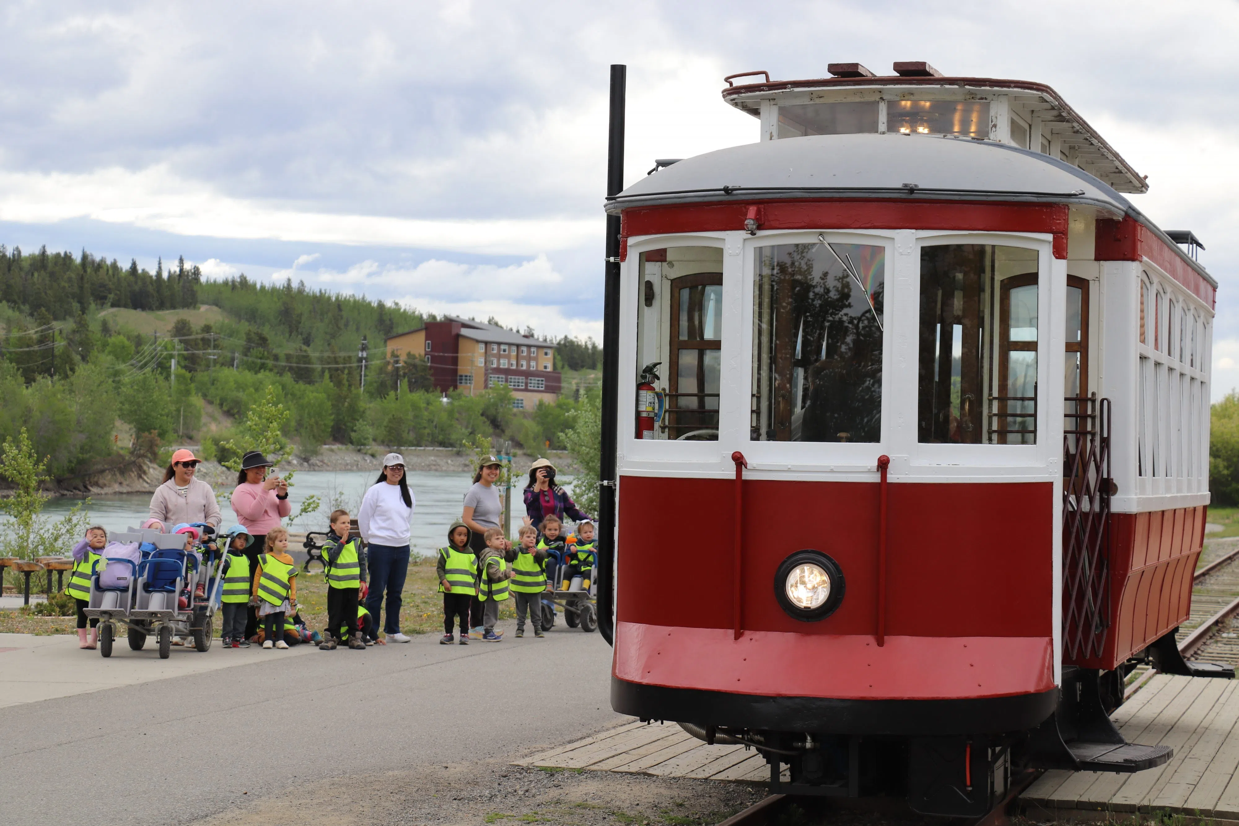 Whitehorse Waterfront Trolley rides the rails for the first time since ...