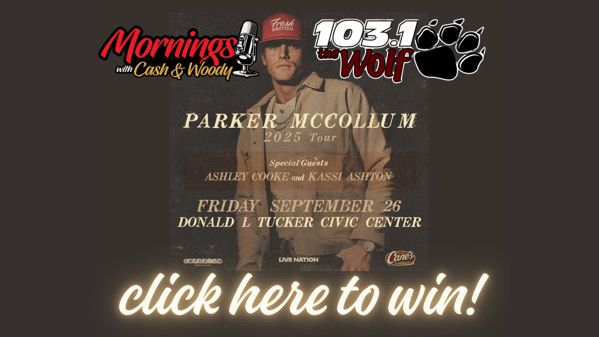 Feature: https://www.1031thewolf.com/win-parker-mccollum-tickets-and-meet-greet-passes/