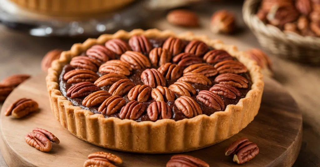 a-photo-of-a-pecan-pie-with-a-golden-brown-crust