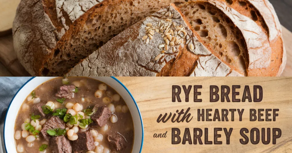 Rye Bread With Hearty Beef And Barley Soup