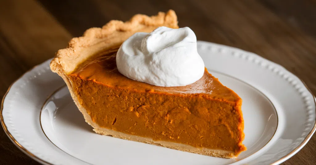 a-photo-of-a-slice-of-pumpkin-pie-on-a-white-plate