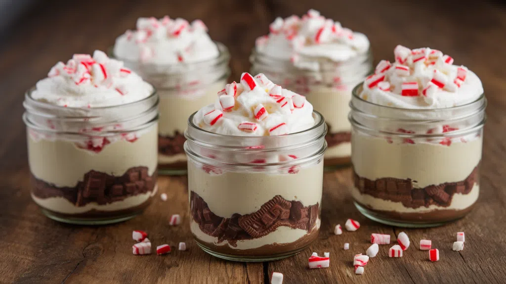 No-Bake Peppermint Cheesecake Jars