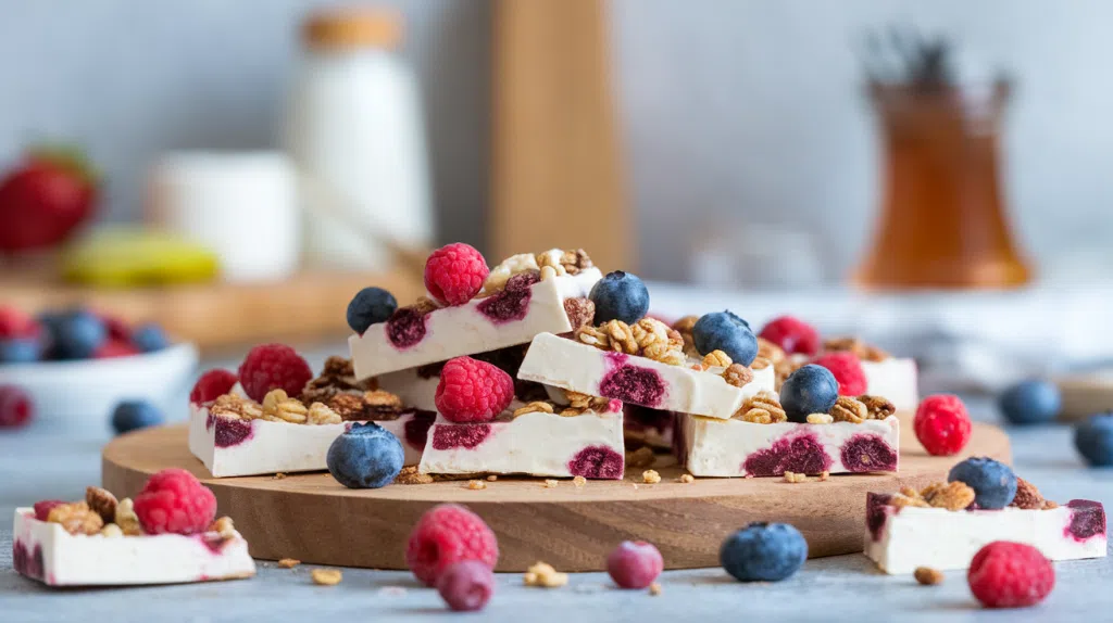 frozen yogurt fruit and granola