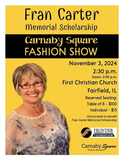 4TH ANNUAL FRAN CARTER MEMORIAL SCHOLARSHIP FASHION SHOW SET FOR NOVEMBER 3RD