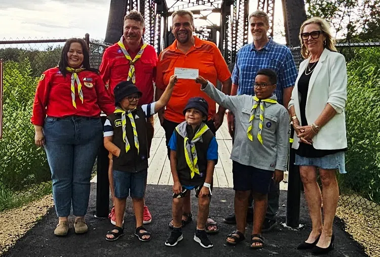 Beavers And Scouts Donate To Rails To Trails