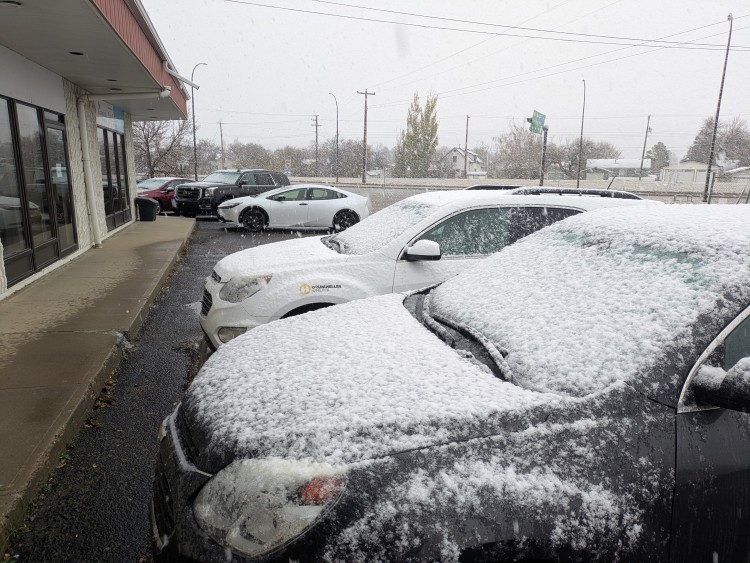 First Real Snowfall Of The Fall For Drumheller And Area