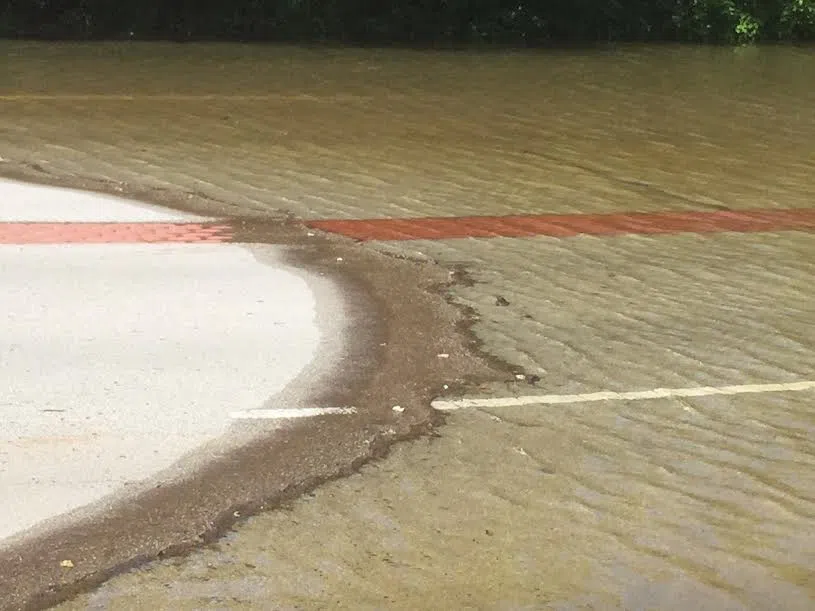 A flooded road in Grapevine in 2015.