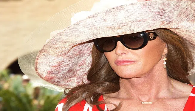 Caitlyn Jenner wears a hat at the Del Mar Races in San Diego Thursday, July 16, 2015.
