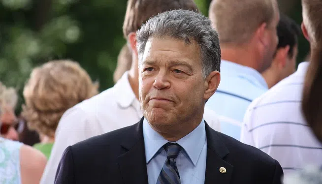 Sen. Al Franken meets voters in Cannon Falls, Minnesota before Pres. Obama holds a town hall with voters on Monday, August 15, 2011.
