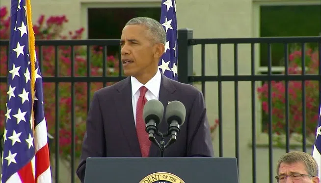 President Obama and other leaders gathered at the Pentagon for a ceremony to mark the 15th anniversary of the September 11th terror attacks.