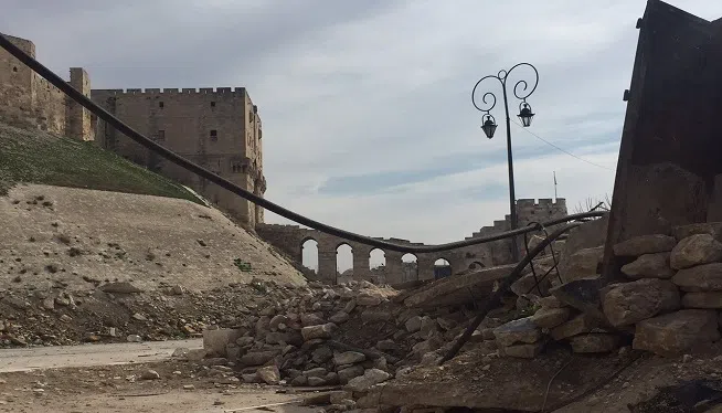 The embattled Syrian city of Aleppo has experienced widespread destruction.