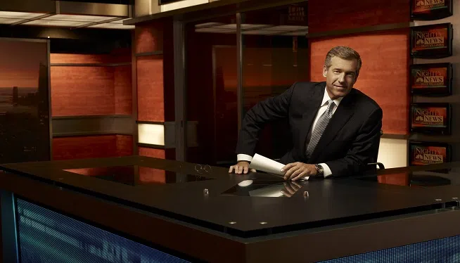 Various photos of NBC's Brian Williams. Williams was the most-watched nightly news anchor until February, when he was suspended for six months amid an internal investigation into storytelling exaggerations.